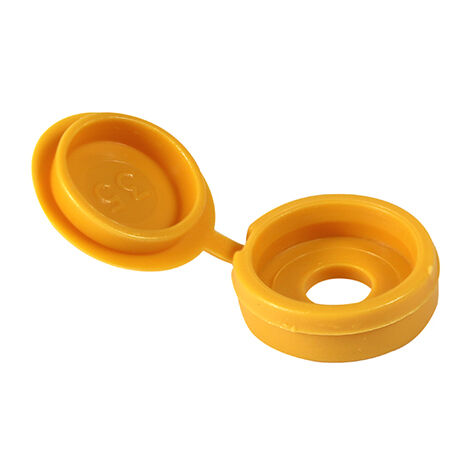 TIMCO Hinged Screw Caps Small Yellow - To fit 3.0 to 4.5 Screw (1/2)