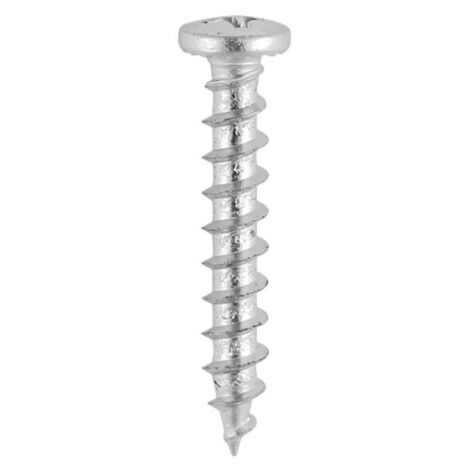 TIMCO Window Fabrication Screws Friction Stay Shallow Pan with Serrations PH Single Thread Gimlet Tip Stainless Steel - 4.8 x 25