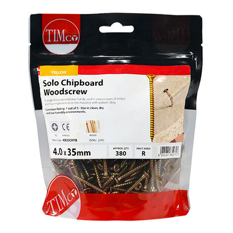 TIMCO Solo Countersunk Gold Woodscrews - 4.0 x 35