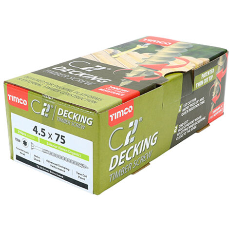 TIMCO C2 Deck-Fix Premium Countersunk Green Decking Screws - 4.5 x 75