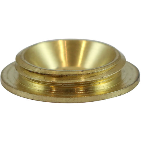 Solid brass threaded screw caps 12mm – Aesthetic covering for countersunk screws – For mirrors, glass panels, acrylic holders – Timco (1/4)