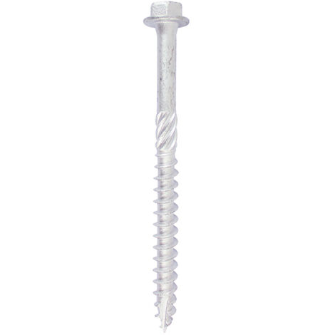 TIMCO Heavy Duty Timber Screws Hex Flange Head Exterior Silver - 8.0 x 60