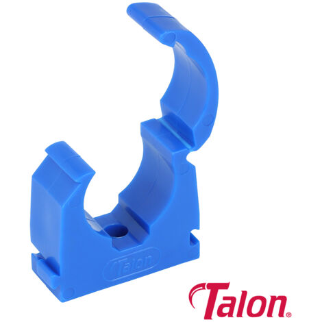 Single Hinged ID Pipe Clips Blue - 22mm