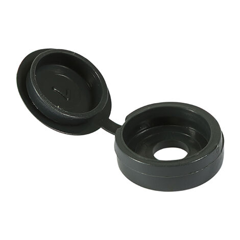 TIMCO Hinged Screw Caps Small Dark Grey - To fit 3.0 to 4.5 Screw (1/2)