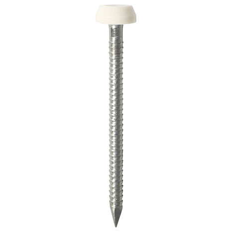 TIMCO Polymer Headed Pins A4 Stainless Steel White - 25mm