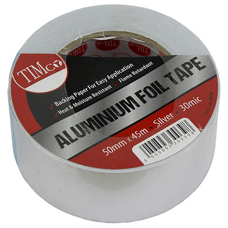 TIMCO Aluminium Foil Tape - 45m x 50mm