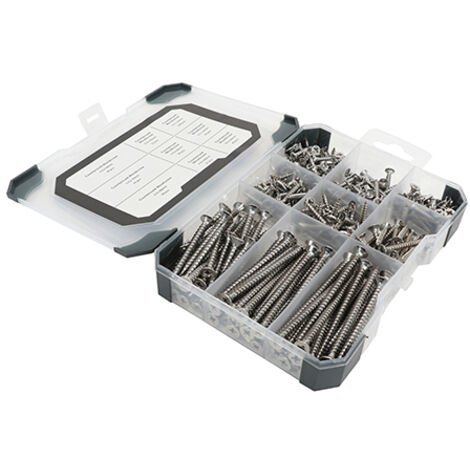 TIMCO Countersunk A2 Stainless Steel Woodscrews Mixed Tray - 340pcs