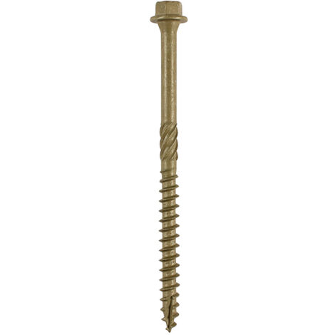 TIMCO Timber Screws Hex Flange Head Exterior Green - 6.7 x 225