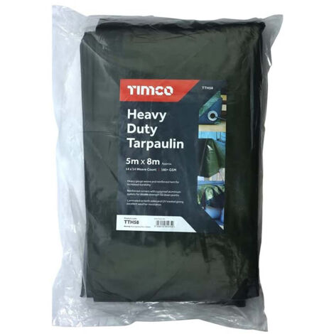 TIMCO Heavy Duty Tarpaulin Green - 5 x 8m
