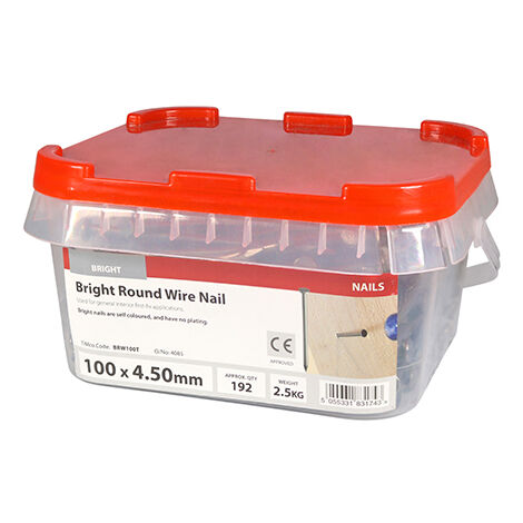 TIMCO Round Wire Nails Bright - 100 x 4.50