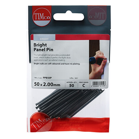 TIMCO Panel Pins Bright - 50 x 2.00