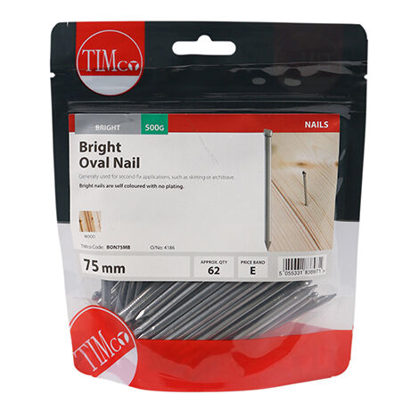 TIMCO Oval Nails Bright - 75mm