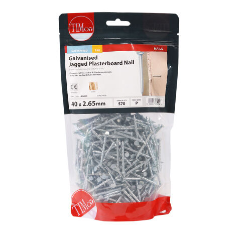 TIMCO Jagged Plasterboard Nails Galvanised - 40 x 2.65