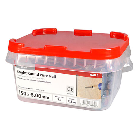 TIMCO Round Wire Nails Bright - 150 x 6.00