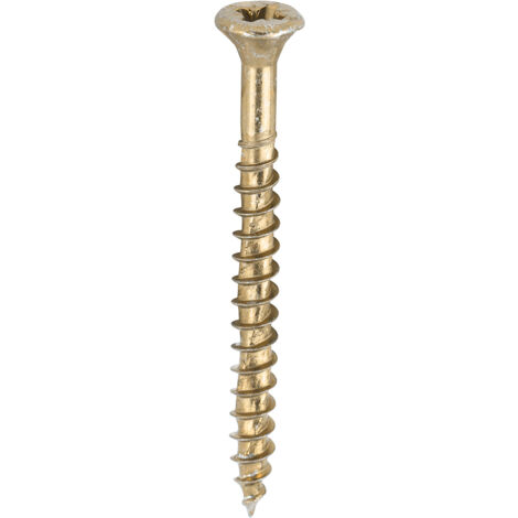 Premium multi-use countersunk gold woodscrews 3.5 x 40 – Exceptional pull-out resistance – For hardwood and softwood – Rapid installation – Timco (1/2)