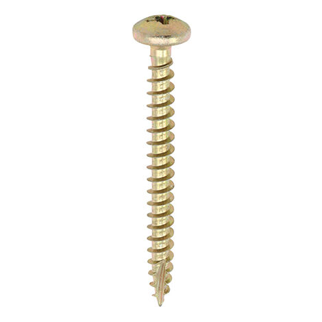 TIMCO Classic Multi-Purpose Pan Head Gold Woodscrews - 4.0 x 35