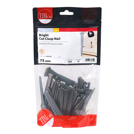 TIMCO Cut Clasp Nails Bright - 75mm