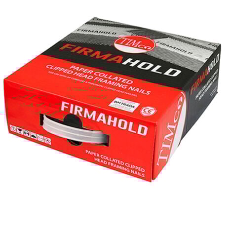 TIMCO FirmaHold Collated Clipped Head Plain Shank Bright Nails - 3.1 x 90
