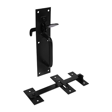 TIMCO Suffolk Latch Medium Duty Black - 205 x 45mm