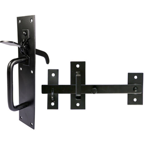 TIMCO Suffolk Latch Medium Duty Black - 205 x 45mm