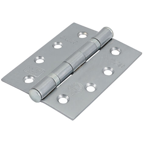 TIMCO Ball Bearing Hinges Grade 11 Steel Satin Chrome - 102 x 76 x 2.7
