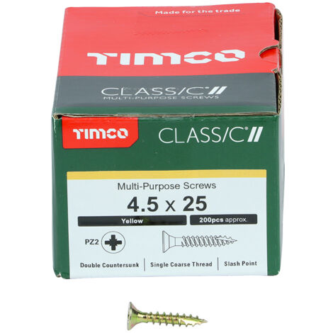 TIMCO Classic Multi-Purpose Countersunk Gold Woodscrews - 4.5 x 25
