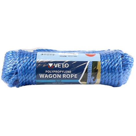 TIMCO Blue Polypropylene Wagon Rope - 9mm x 27m