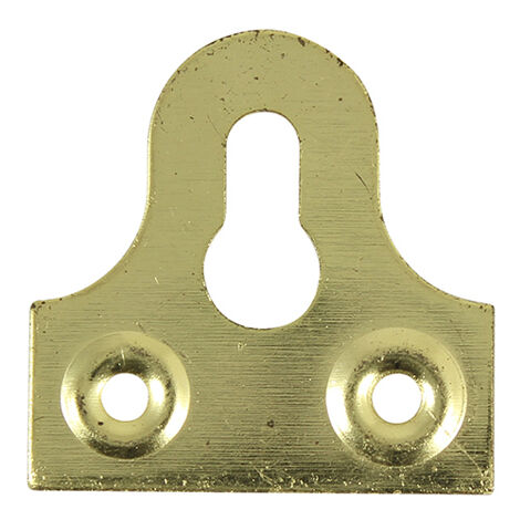 TIMCO Mirror Plates Slotted Electro Brass - 32mm