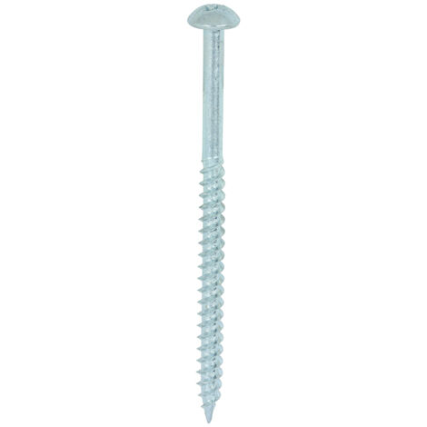 TIMCO Twin-Threaded Round Head Silver Woodscrews - 10 x 3
