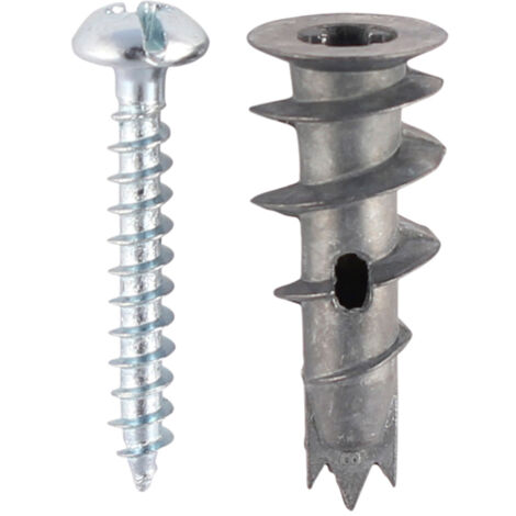 TIMCO Plasterboard Metal Speed Plugs & Screws Silver - 31.5mm (1/2)
