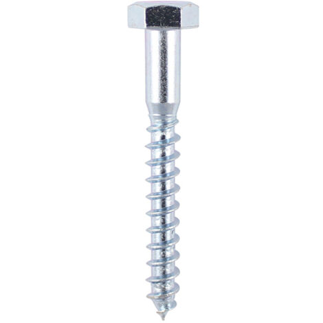 TIMCO Coach Screws Hex Head Silver  - 6.0 x 50