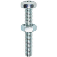 TIMCO Machine Pan Head Screws & Hex Nut Silver - M5 x 30