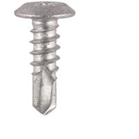 TIMCO Self-Drilling Metal Framing Low Profile Pan Head Exterior Silver Screws - 4.8 x 16