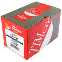 TIMCO Window Fabrication Screws Countersunk PH Self-Tapping Thread Self-Drilling Point Martensitic Stainless Steel & Silver Organic - 3.9 x 25