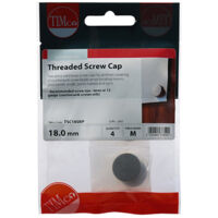 TIMCO Threaded Screw Caps Solid Brass Satin Nickel - 18mm