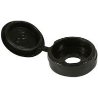 TIMCO Hinged Screw Caps Small Black - To fit 3.0 to 4.5 Screw