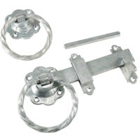 TIMCO Ring Gate Latch Twisted Hot Dipped Galvanised - 6"