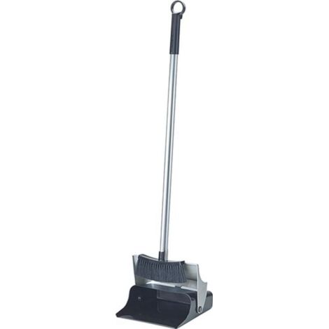 Juego de barrido NW-Nölle (mango de aluminio con pala y escoba plegables / negro/plata) - 456900