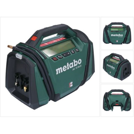 Compresor de aire Metabo AK 18 600794850 – 18V, 11 bar, 16 l/min, sin batería – Ideal para inflar neumáticos y colchones (1/6)