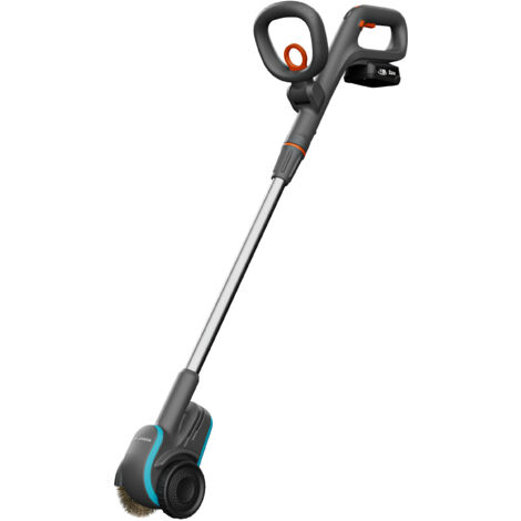 GARDENA Cepillo extractor de malas hierbas a batería EasyWeed1800/18V POWER FOR ALL, para eliminar malas hierbas sin herbicidas, batería y cargador no incluidos (14820-55)