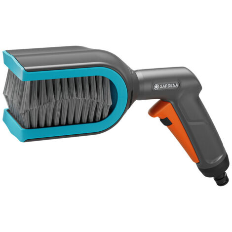 GARDENA Cepillo para la limpieza de persianas de exterior CleanSystem, ideal para persianas con lamas, cabezal de cepillo giratorio 90° en ambos lados, conectar a la manguera y listo (18850-20)