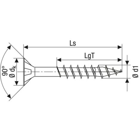 SPAX 4577000450357 Tornillo Tensor 4,5 X 35 Mm, Cabeza Avellanada De Pantoque T Star Plus T20 Rosca Completa Acero Inoxidable A2 60st