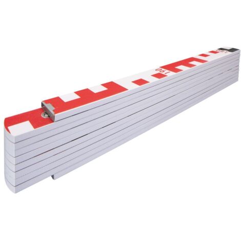 Stabila Metro plegable de madera serie 400,Type 1407 GEO, 2 m cm/mm blanco