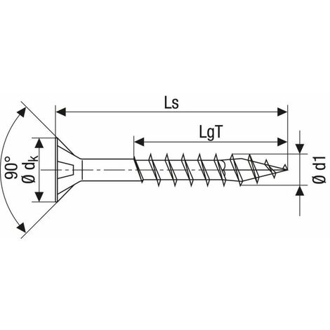 SPAX Tornillo universal acero inoxidable A2,5x50mm,50 piezas - caja de cartón L- 4197000500507