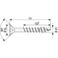 SPAX 1197000350353 Tornillo De Acero Inoxidable 3,5 X 35 Mm, Rosca