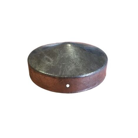Chapeau Rond galvanisé - Dessus de poteau Ø10 cm