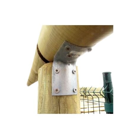 Connecteur Jambe de force pour Poteau - Rondin - Bois rond Ø 8 à 12 cm - 90°