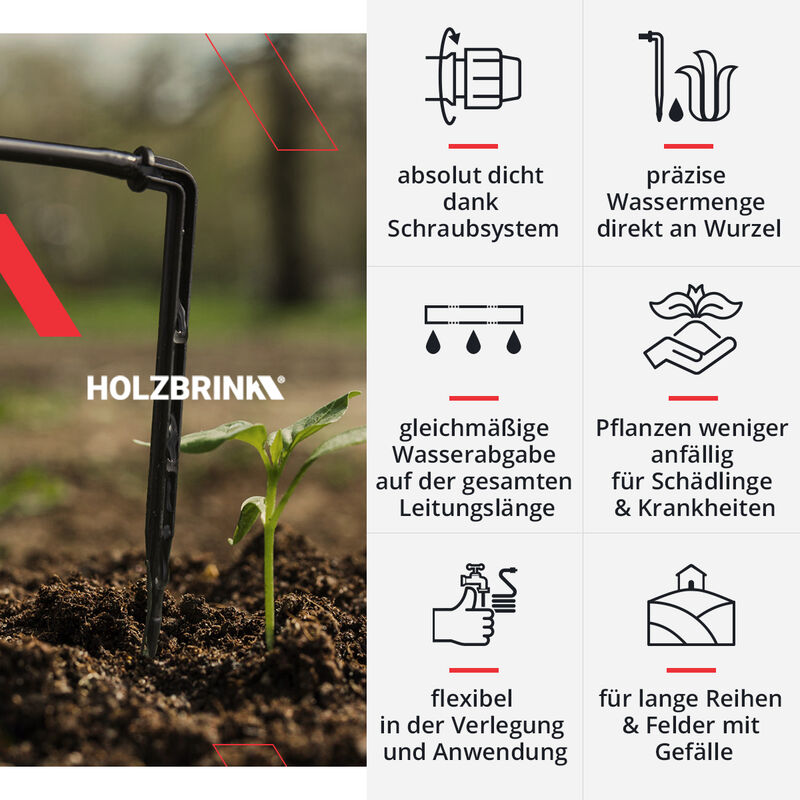 Kit d'arrosage automatique HOLZBRINK - Irrigation enterrée pour