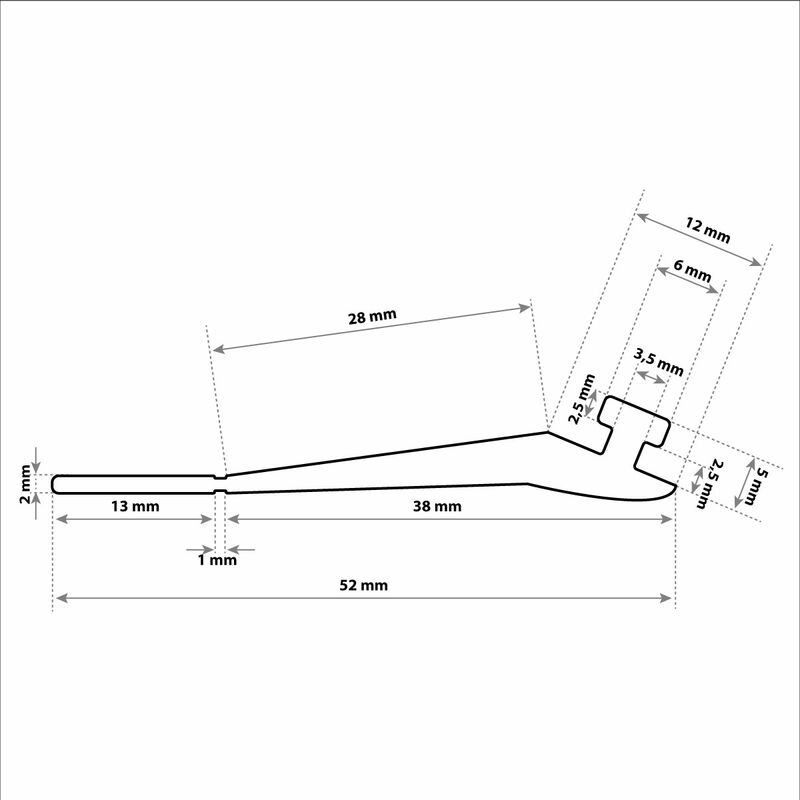 STEIGNER Joint d'Étanchéité pour Porte de Garage Noir, 70x6 mm, SBD02, 2,5 m