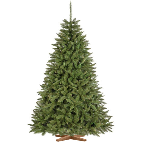 Sapin de Noël artificiel 220cm épicéa naturel – Support en bois inclus – Aspect réaliste avec aiguilles denses – Fabriqué en UE – Fairytrees
